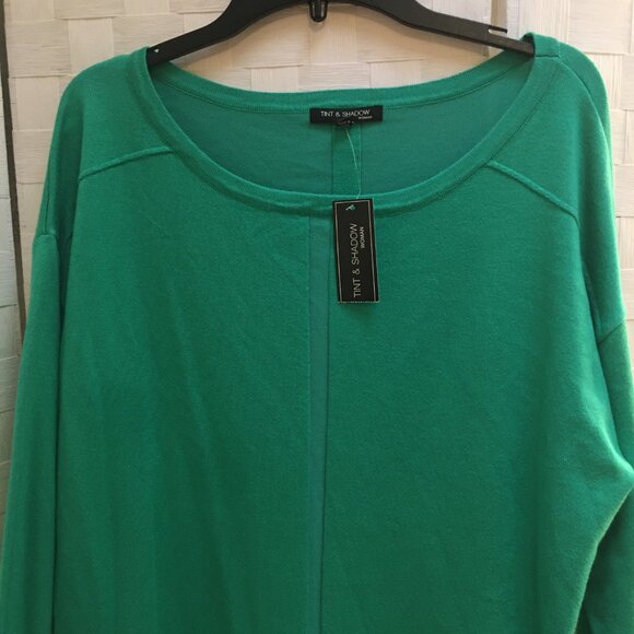Nwt Tint & Shadow green tunic sweater 1X - Picture 3 of 10